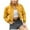 Yellow, variant on Viikei Winter Coats for Women Woman Short Long Sleeve Stand Collar Warm Casual Bread Down Jacket