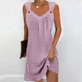 thumbnail image 2 of Dresses for Women 2026 Plus Size Comfort Solid Color Pocket Sleeveless V-Neck Dress, 2 of 5