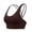 Coffee, variant on qafoshin Womens Sports Bras Fitness Fixed Chest Pad Mesh Racerback Bras Breathable Stretch Yoga Bras