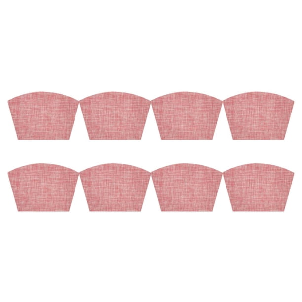 Wosthever 4 Uds. De manteles individuales para redonda, manteles individuales en forma de cuña, almohadilla de limpieza resistente al calor, Rojo 2Conjunto