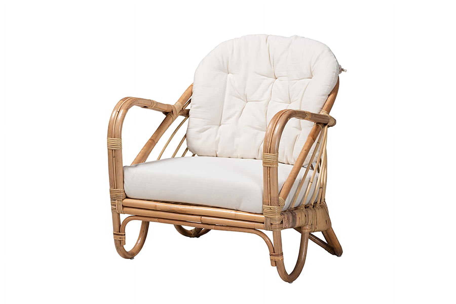 bali & pari Aliane Rattan BOHO Accent Chair, Natural Brown