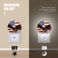 thumbnail image 4 of Night Light Plug into Wall,Dusk to Dawn Sensor Auto-On/Off for Bathroom, Hallway,Kids Room-Bald Eagle Flying Over American Flag Background, 4 of 4