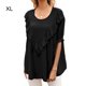 thumbnail image 2 of Sonducket Camiseta de mujer Dido, camiseta de manga corta con cuello y volantes, camiseta holgada de verano Prendas para la parte del cuerpo, 2 of 6