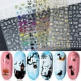 thumbnail image 3 of 3D Halloween Nail Art Stickers Punk Goth Pumpkin Skull Bat Spider Web Slider Wrap Manicure DIY Nail Art Decorations Accessories, 3 of 4