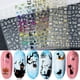 thumbnail image 3 of 3D Halloween Nail Art Stickers Punk Goth Pumpkin Skull Bat Spider Web Slider Wrap Manicure DIY Nail Art Decorations Accessories, 3 of 4