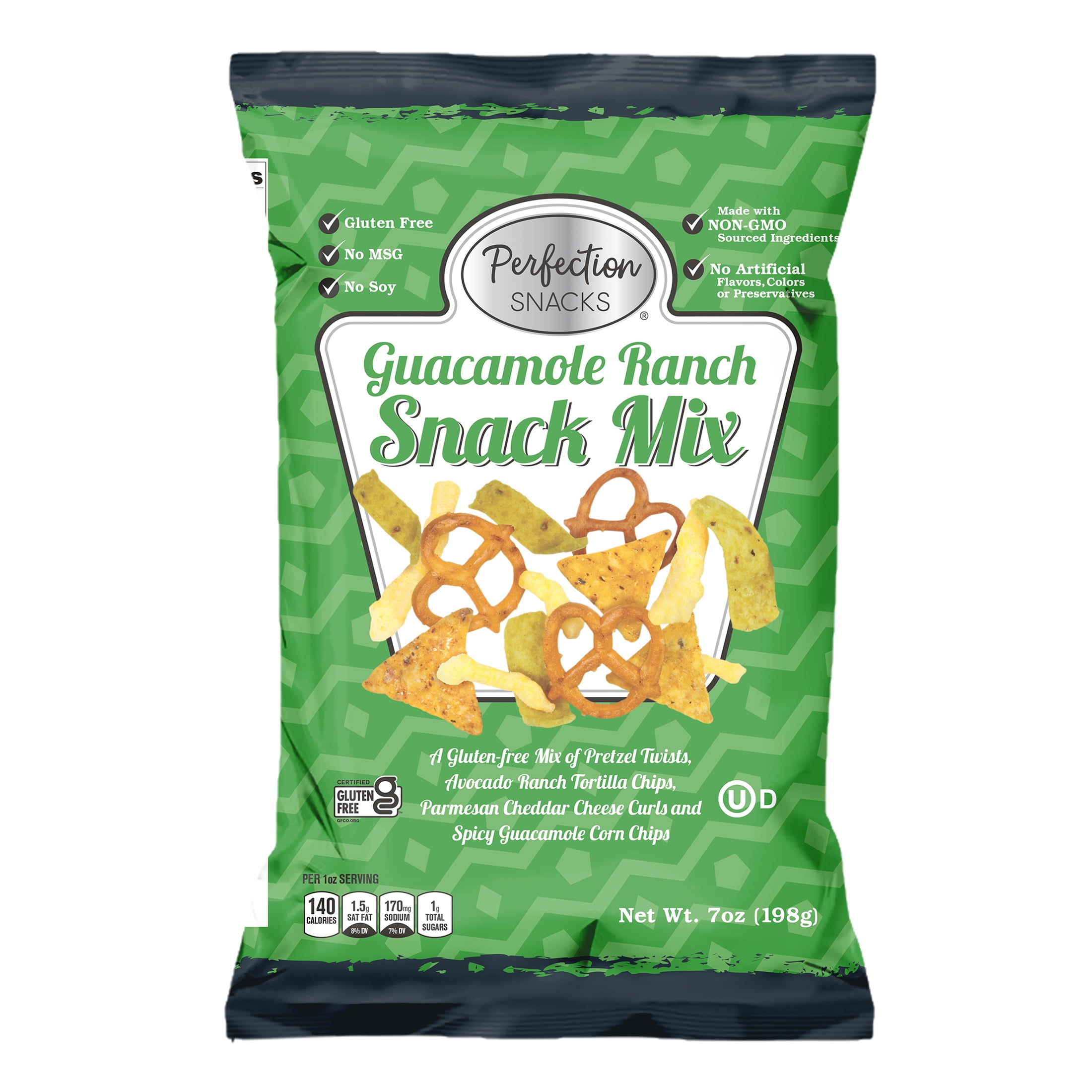 Perfection Snacks Gluten Free Guacamole Ranch Snack Mix 7oz Bag