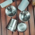 thumbnail image 4 of Outdoor Stainless Steel Cups Portable High Resistance Camping Picnic Cup Travel Stackable Cups Set, 4 of 7