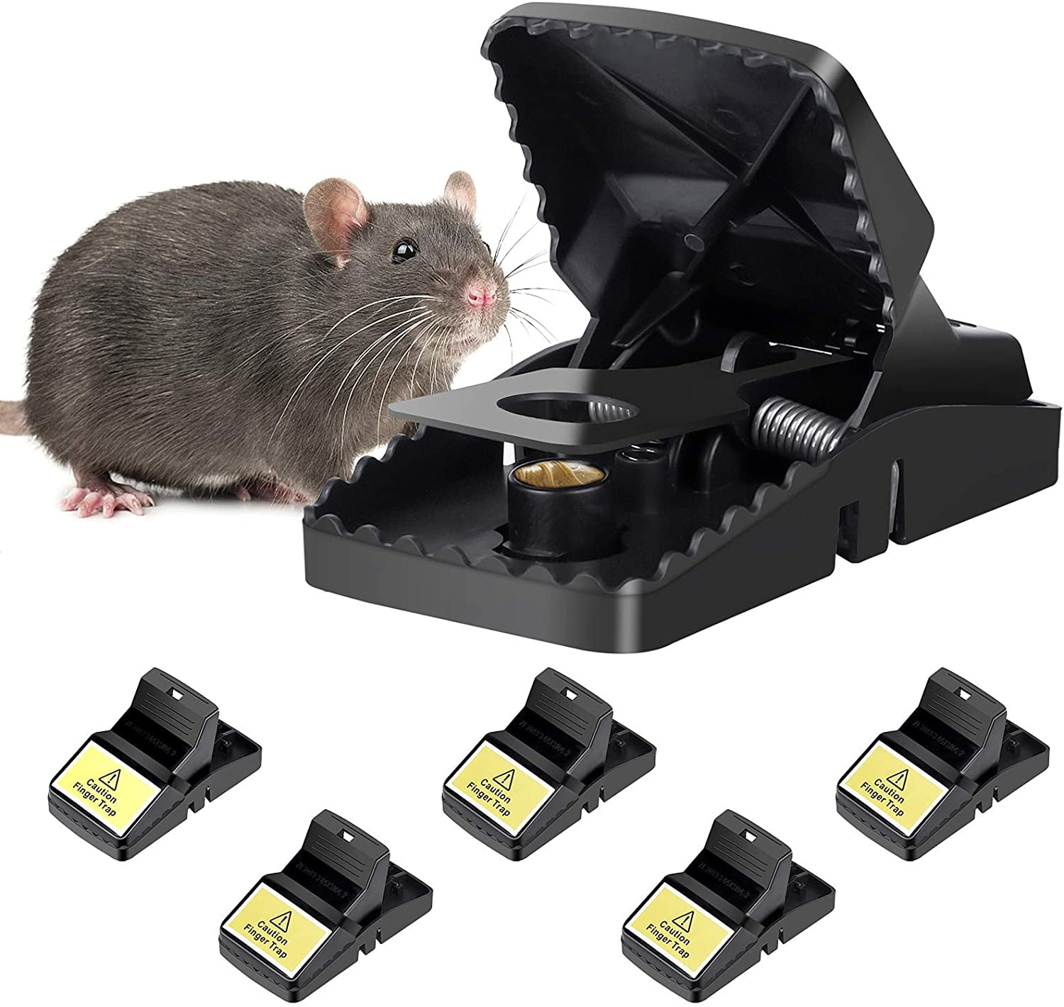 6 Pack Mouse/Mice Traps for Indoor Sanitary Safe Reusable Mousetrap Catcher 