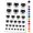 Orange, variant on Husky Dog Face Happy Water Resistant Temporary Tattoo Set Fake Body Art Collection - Orange
