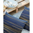 thumbnail image 3 of Abstract Navy Blue and Golden Texture Outdoor Pillow Covers Waterproof Throw Pillow Cover 18x18in Set of 2,Square Decorative Pillowcases Cushion Case for Patio Sofa Couch,Classic Modern Simplistic, 3 of 7