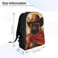 thumbnail image 4 of Easygdp Western French Bulldog Cowboy Mochila Versátil y Elegante: Comodidad, Almacenaje y Durabilidad para la Universidad, Trabajo, Viajes y Uso Diario, 4 of 8