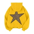 thumbnail image 5 of FASHOFT Womens Cheetah Leopard Star Hoodies Graphic Print Y2k Oversized Hooded Sweatshirt Pullover Tops Yellow XXXXXL, 5 of 5