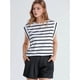 thumbnail image 5 of Camiseta Sin Mangas Informal de Verano para Mujer, Rayas Blancas, Talla L, 5 of 7