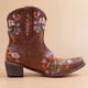 thumbnail image 5 of Botas de montar de vaquero bordadas a la moda para mujer, botas cortas de tubo medio de tacón medio cálidas informales, zapatos Wmkox8yii sdhk115, 5 of 9