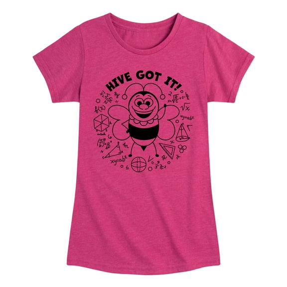 Instant Message - Math Problem Bee - Toddler & Youth Girls Short Sleeve Graphic T-Shirt