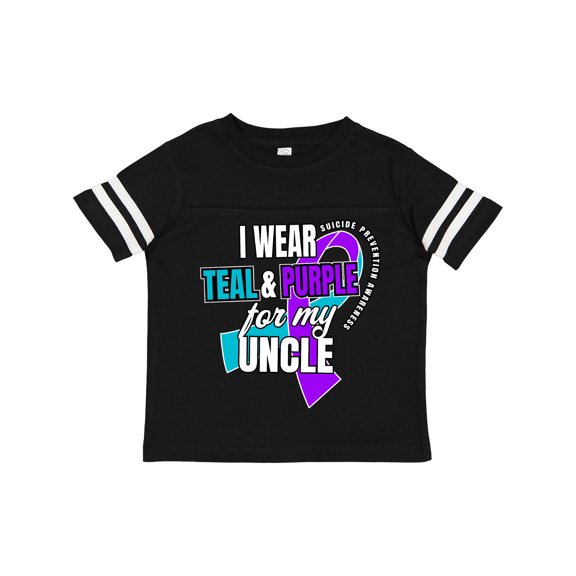 Inktastic Suicide Prevention I Wear Teal and Purple for My Uncle Boys or Girls Toddler T-Shirt
