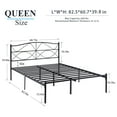 thumbnail image 3 of VECELO Queen Size Metal Platform Bed Frame with Headboard, Heavy Duty Steel Slats Support/No Box Spring Needed, Black, 3 of 12