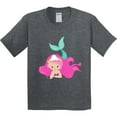 thumbnail image 3 of Inktastic Cute Mermaid, Pink Hair, Little Mermaid, Starfish Youth T-Shirt, 3 of 5