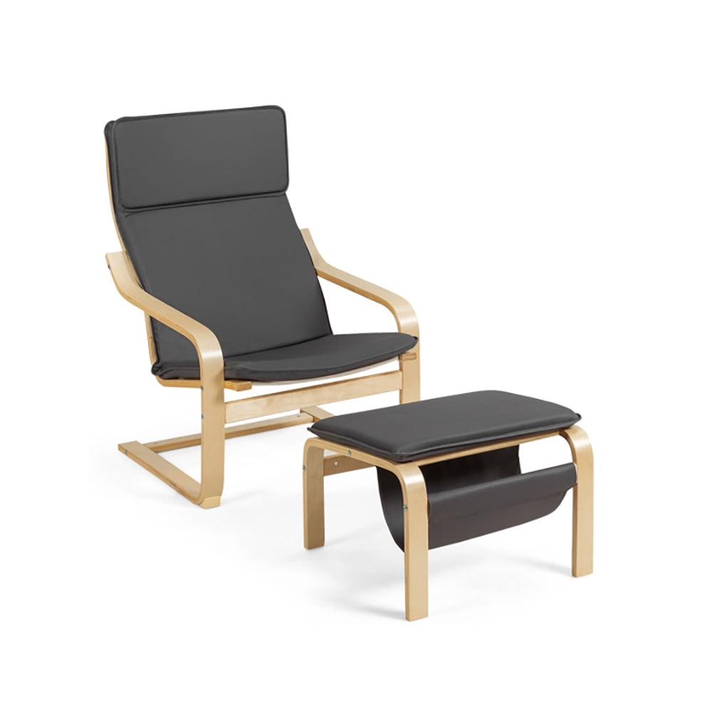 Finihen Bentwood RecliningChair, Relax Bentwood Lounge Chair Set with Magazine Rack, for Living Room, Bedroom, Gray Finihen Bentwood RecliningChair, Relax Bentwood Lounge Chair Set with Magazine Rack, for Living Room, Bedroom, Gray