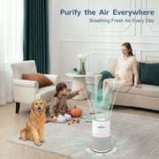 AIRFIRE Air Purifiers for Home 975sq.ft HEPA Air Purifiers with APP for Bedroom, Pollen, Wildfire/Smoke, Pet Dander&Odor, Dust,AP203, White,2026 New