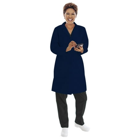 Landau Women's Four Button Scrub Lab Coat