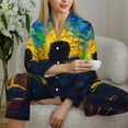 thumbnail image 6 of Balery Abstract Starry Sky Pattern Pajama Sets for Women Long Sleeve 2 Piece Sleepwear Loungewear Sets Soft PJ's with Pockets Long Sleeve Comfy Pj Sets-XX-Large, 6 of 7