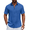 Blue, variant on COOFANDY Men's Short Sleeve Casual Button Down Shirts Summer Beach Wedding Textured Linen Shirt for Men