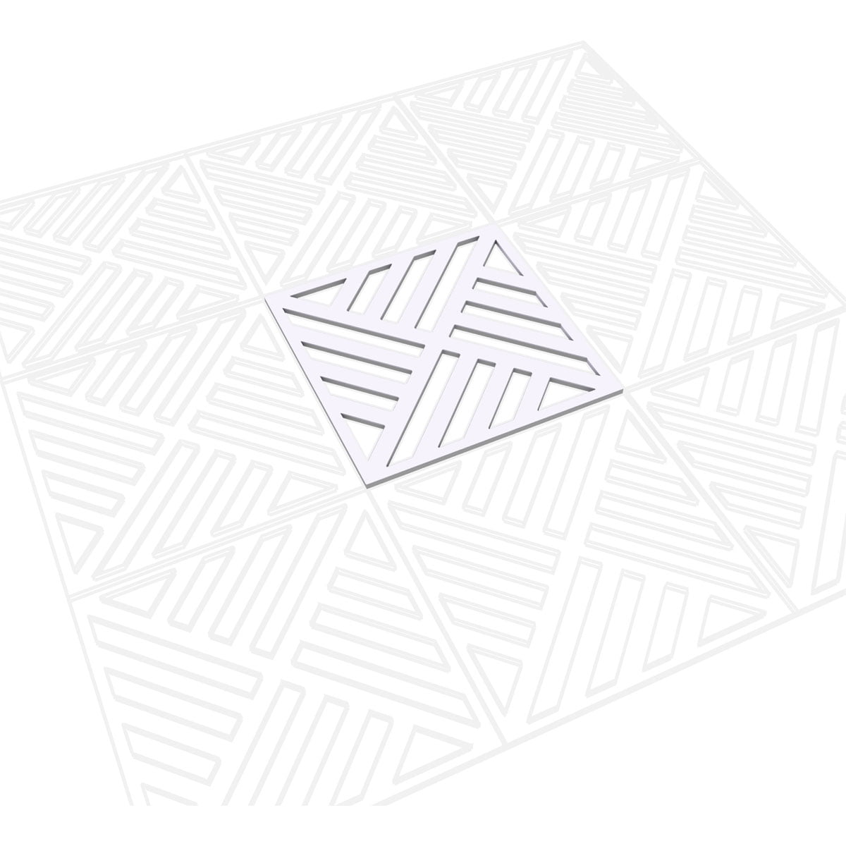 Ekena Millwork 15 3/8"W x 15 3/8"H x 3/8"T Medium Allen Decorative Fretwork Wall Panels in Architectural Grade PVC