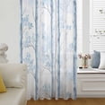 thumbnail image 6 of Blue Grey Branches Sheer Curtains 45 Inches Long, Vintage Blue Forest Gray Light Filering Curtains, Breathable Simi Curtain Privacy Drapes for Kitchen Bathroom Lightweight Small Window Treatment, 6 of 9