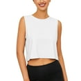 thumbnail image 1 of Chbgutlmr Débardeur pour Femmes Col Rond Sans Manches Couleur Unie Ample Athlétique Course Crop Tops Été, 1 of 6