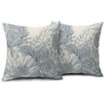 thumbnail image 2 of Vintage Flowers Pillow Covers 16x16 Inch Set of 2 Gray Blue Grey Floral Leaves Decorative Square Throw Pillows For Couch Rustic Square Pillow Cases Home Decor For Living Room Sofa Porch Outdoor, 2 of 6