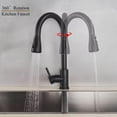 thumbnail image 3 of Deck Mount Installation Kitchen Faucet, Stainless Steel with Lightweight and Durable Design, Single Hole Spout for Quick-Installation, 360-Degree Swivel and Easy to Install, 3 of 5