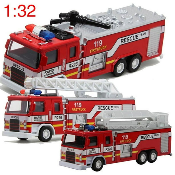 Fire Truck Car Toy Birthday Realistic Firetruck Toy with Lights & Sounds & Extending Ladder