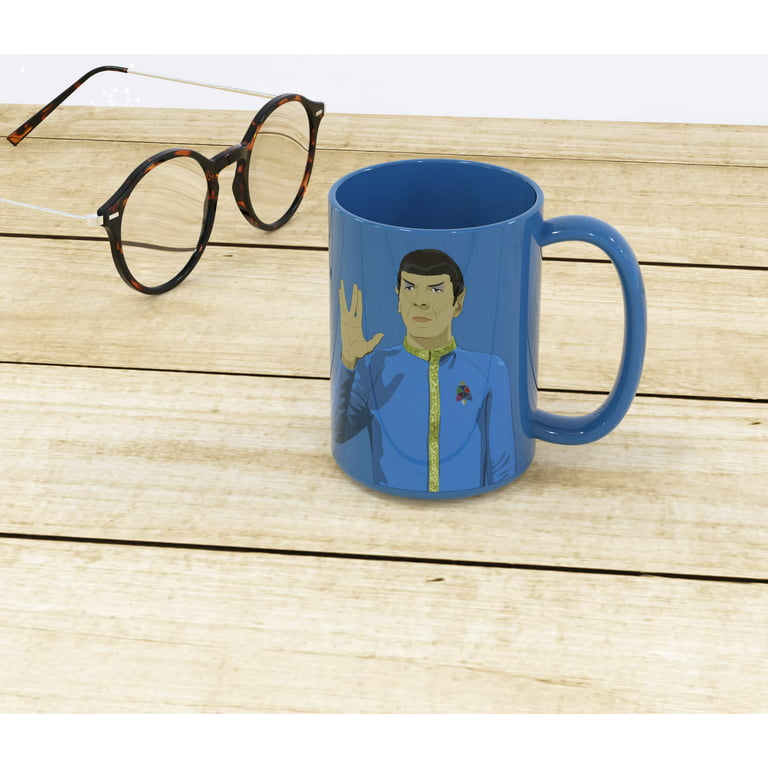 WATERMELON HEADS 15oz Star Trek Coffee Mug - Bean Me Up, Scotty. No Signs  of Intelligent Life. Large Funny Trekkie Tea Cup. Kirk, Spock, Sulu, Bones