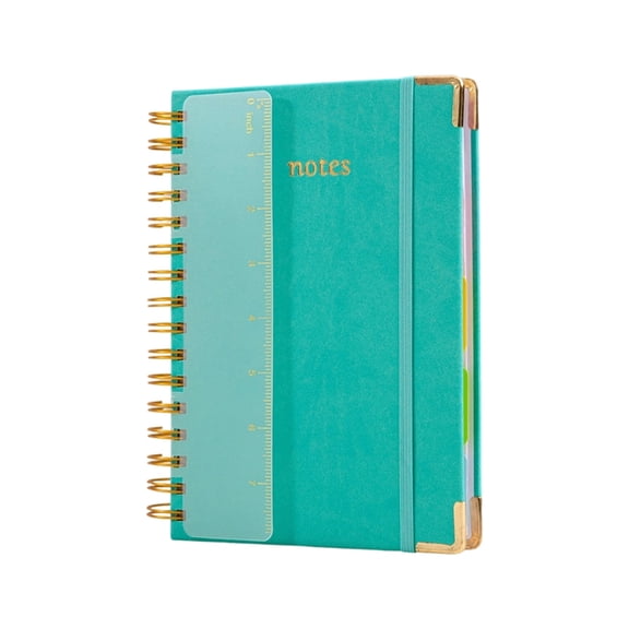 7829 Twin Wire Binding Notebook 270 Pages Lined PU1eatherWriting Paper Journal For Daily Note Taking School Office Supplies