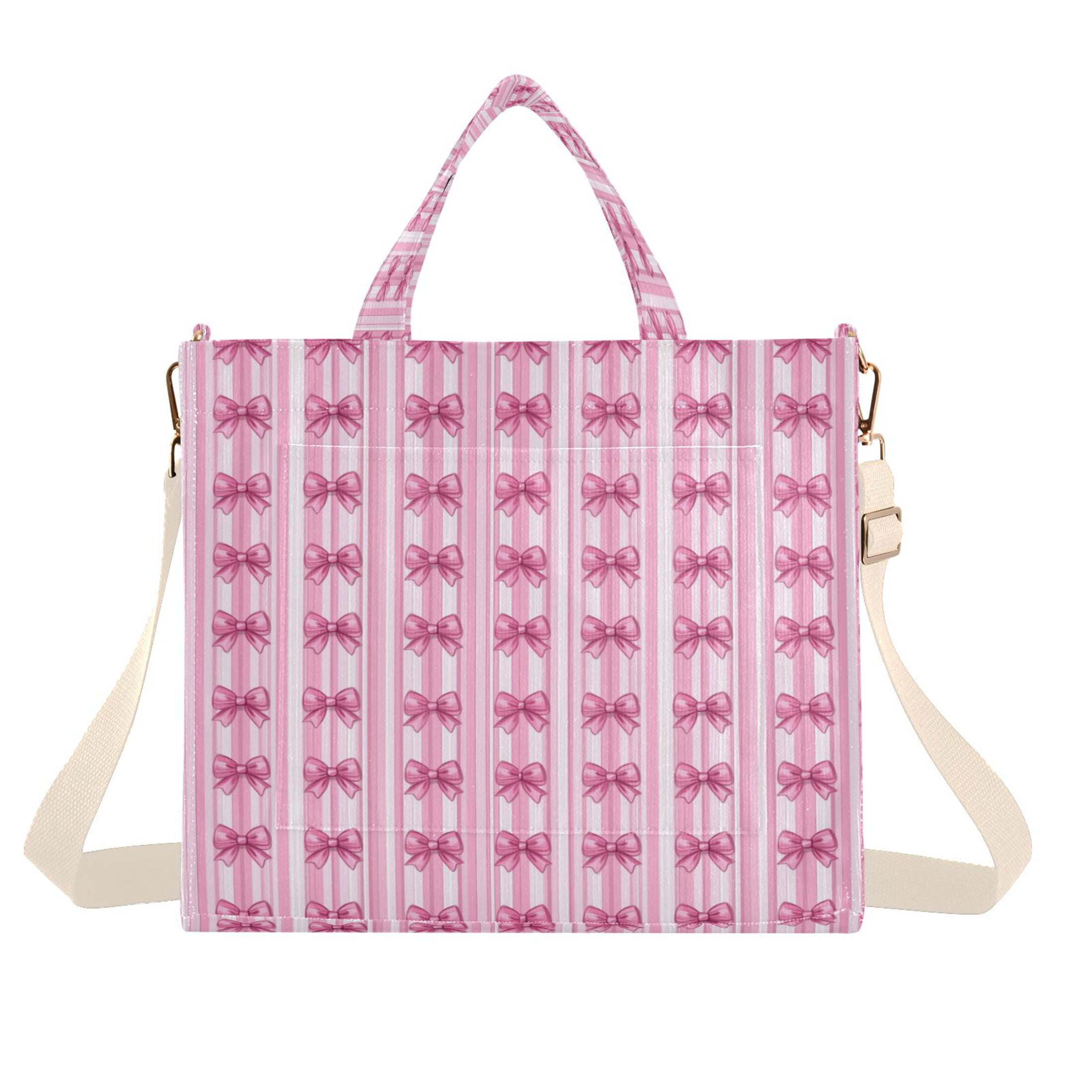 tamuJuicy Couture トートバッグ ピンク Juicy Couture Tote Bag, Pink Faux Suede Shopper Handbag with Logo