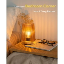 Battery Operated with Timer, Cozy Table Lamps for Dorm, Cordless Decorative Amber Set of 2