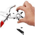 thumbnail image 2 of 9" Leather Hole Punch Heavy Duty Hand Pliers Belt Holes 6 Sized Puncher Tool New, 2 of 4