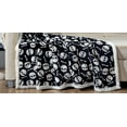 thumbnail image 2 of Faith, Hope, Love Home Décor Skull & Bones Black Microplush Sherpa Throw - 50" X 60", 2 of 4