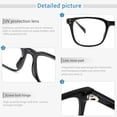 thumbnail image 4 of Cyxus Blue Light Glasses Lightweight TR90 Computer Glasses UV Blocking Square Black Frame Clear Lens Eyewear Relieve Eye Strain（Black）, 4 of 7