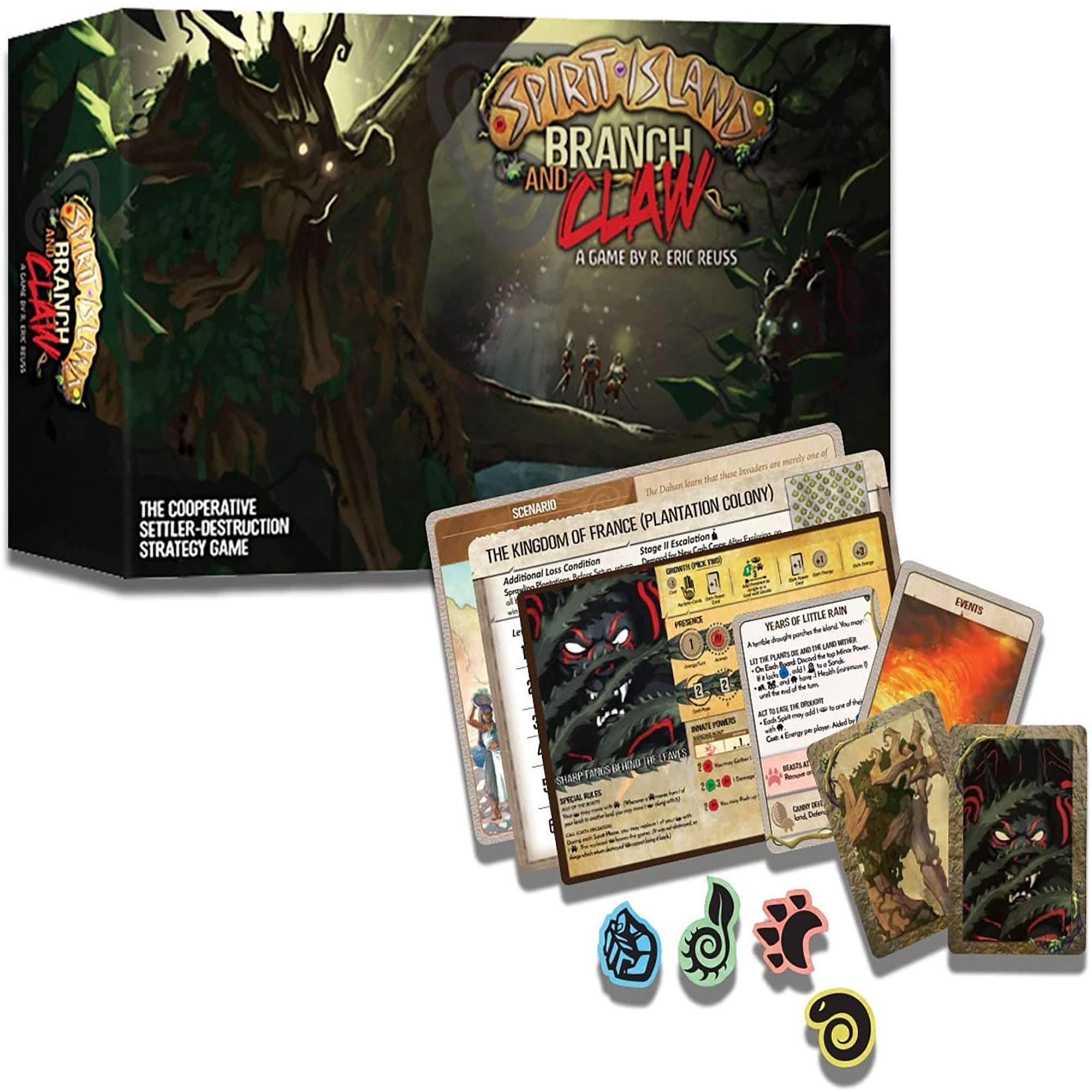 Greater than Games Spirit Island Branch & Claw Expansion to Spirit Island- Cooperative Settler-Destruction Strategy Game