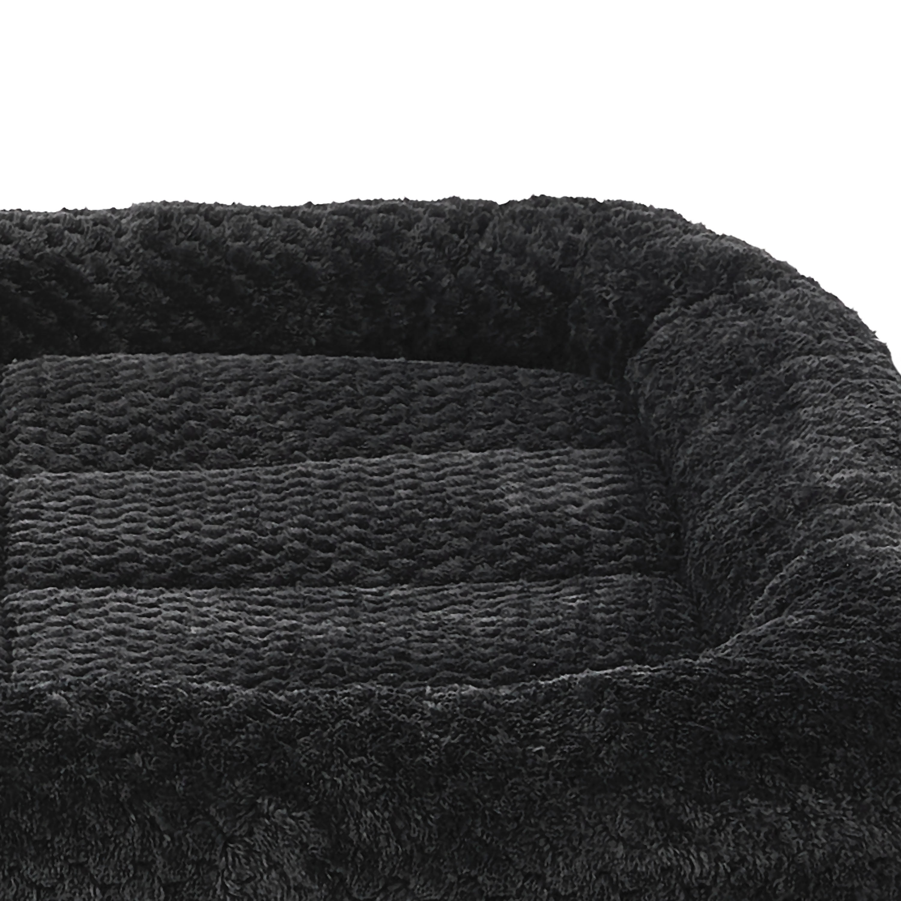 Vibrant Life Large Cozy Luxe Crate Mat Pet Bed, Dark Gray, 36" x 27"