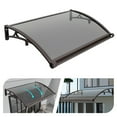 thumbnail image 3 of ToppiJoy Triangular Structure Front Door Drainage Awning Canopy Shelter Patio Window Rain Roof Sun Shade Cover Hold up 50kg(Coffee + Tan), 3 of 22