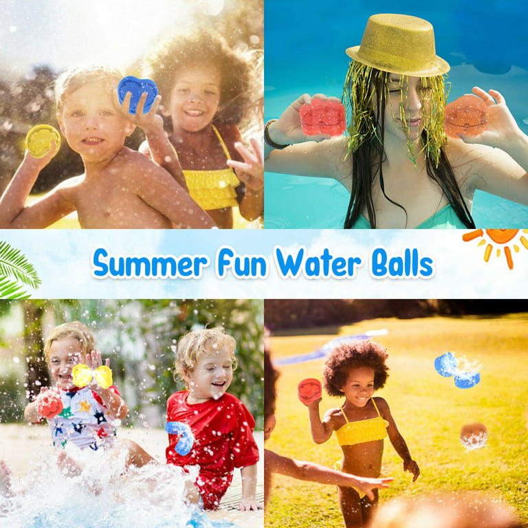 Splash Water Balls Silicone Water Bomb Ball Quick Fill Reusable Party Favors Water Fight Games Summer Outdoor Pool Beach Toy, 9pcs