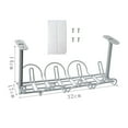 thumbnail image 2 of Minkissy 2Pcs Grey Office Storage Basket Hanging Rack for Desk Pen Pencil and Cable, 2 of 8