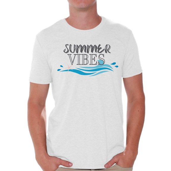 Awkward Styles Vacay Vibes Shirt for Men Summer Vibes Mens Shirts Beach Clothes for Men Sunny T-Shirt Vacay Vibes Tshirt for Men Beach Gifts Summer Shirts Summer Vibes Clothing Collection for Men