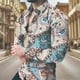 thumbnail image 4 of Nuevas camisas florales de lujo Pelis para hombres, camisas de manga larga con solapa con estampado 3D, ropa informal ajustada vintage Y2k con botón, 4 of 4