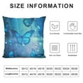 thumbnail image 5 of FUMJ  Throw Pillow Covers Fantasy Blue Butterflies Design Square Pillowcase for Home Decor Sofa Car Bedroom Pillow case, 5 of 5