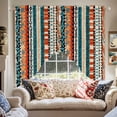 thumbnail image 2 of Bohemian Patterns Swag Valances for Windows 2 Pack Retro Seamless Stitching Swag Kitchen Curtains 45 Inches Long Rod Pocket Short Window Treatment for Kitchen Bathroom 36"x45", 2 of 8