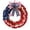 C, variant on Patriotic Red White Teardrop Wreath - 4th of July Independence Day Decoration with Blue Bow - 29.5 Inch Outdoor Front Door Garland